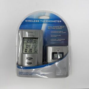 RARE 2007 Springfield Wireless Thermometer OS Gray New Atomic Clock 91049-1